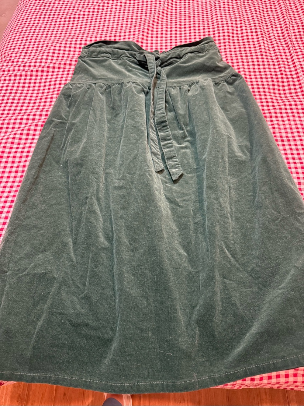 Draper James Forest Green Midi Drawstring Skirt, Size Small